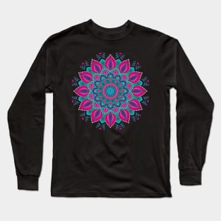 mandala-design, mandala-art, geometric, abstract, mandala and spirituality, colorful, rainbow, mandala pattern, mandala flower patterns, Flower Mandala ,Spirituality Long Sleeve T-Shirt